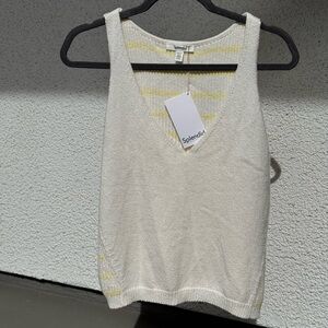 Splendid Cream and‎ Yellow Tank Top small NWT
